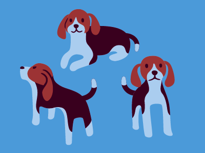 Beagle animal character design cute dog illustration vector