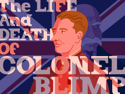 The Life and Death of Colonel Blimp criterion film illustration union jack vector