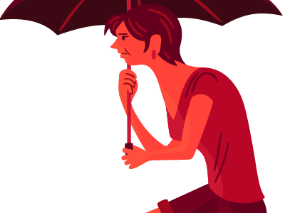 WIP umbrella thing illustration progress umbrella vector woman