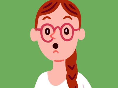 omg girl illustration progress surprise vector