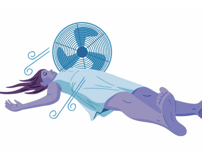 Cooling Down fan heat hot illustration summer vector