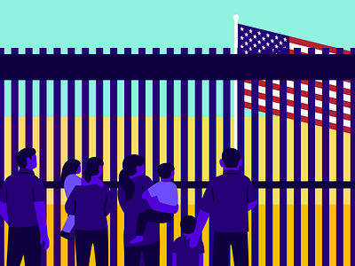 theSkimm: 'Zero Tolerance' Policy Explained current events editorial illustration immigration united states vector