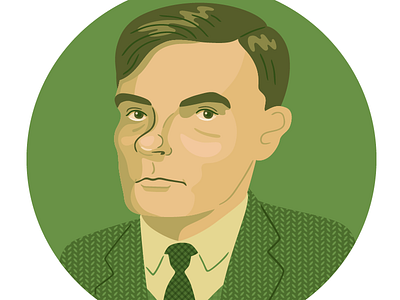 Alan Turing alan turing illustration portrait vector