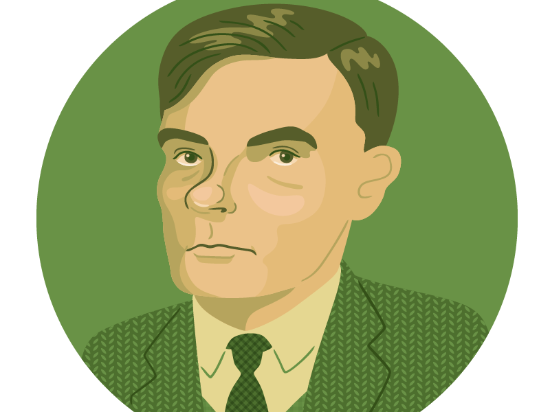 Alan Turing by Michele Rosenthal on Dribbble