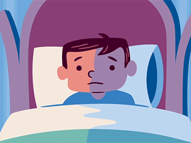 Trouble With Falling Asleep animated gif bedtime book childrens book gif illustration ipad sleep story