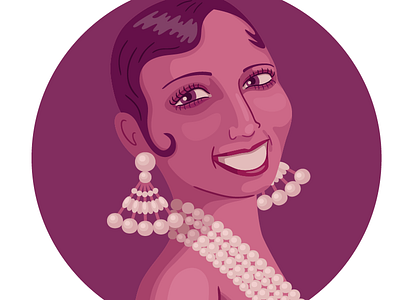 Josephine Baker illustration josephine baker portrait vector