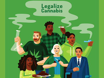 Legalize Cannabis activism cannabis illustration poster pot vector weed