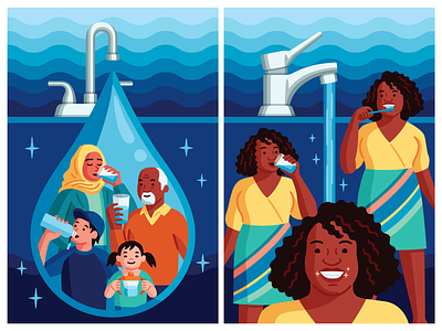 Colorado Department of Public Health government health illustration poster psa vector water
