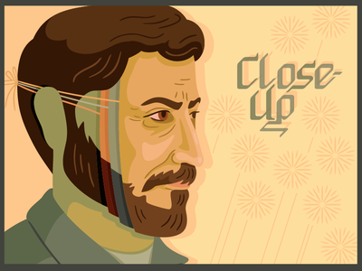 Close-Up criterion film illustration masks vector