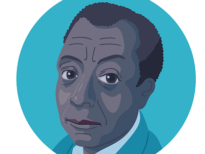 James Baldwin illustration james baldwin portrait vector