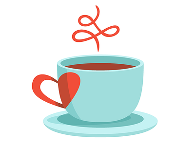 Hot Beverage Love coffee drink icon illustration love tea vector