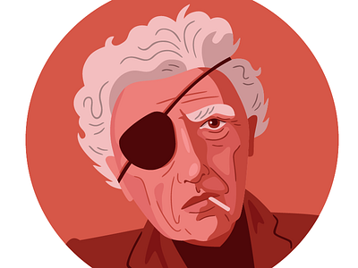 Nicholas Ray eyepatch illustration nicholas ray portrait