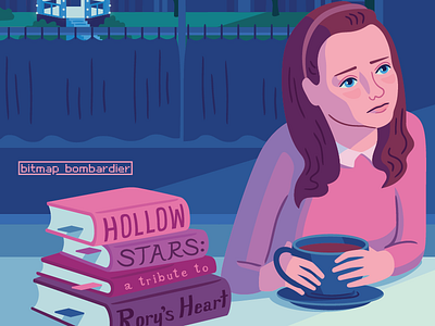 Hollow Stars album cover gilmore girls illustration music vector