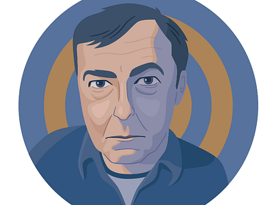 Jasper Johns illustration portrait vector