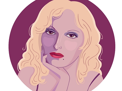Candy Darling glamor illustration portrait vector