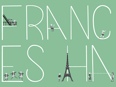 Frances Ha film illustration lettering vector