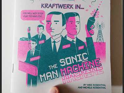 The Sonic Man Machine comic illustration kraftwerk mocca risograph