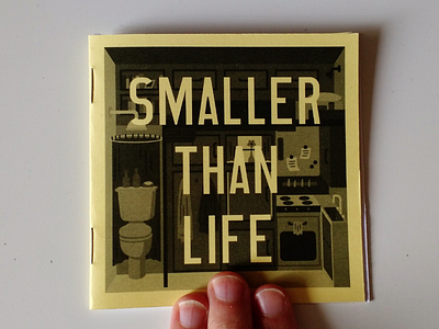 Smaller Than Life black and white comic illustration mocca