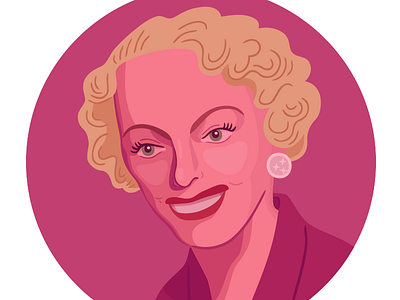 Christine Jorgensen illustration pink portrait vector