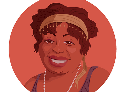 Ma Rainey illustration portrait vector