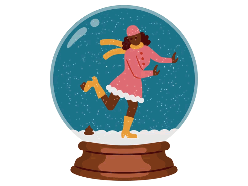 Honest Snow Globe 1 animated gif christmas funny or die holidays illustration snow snow globe vector