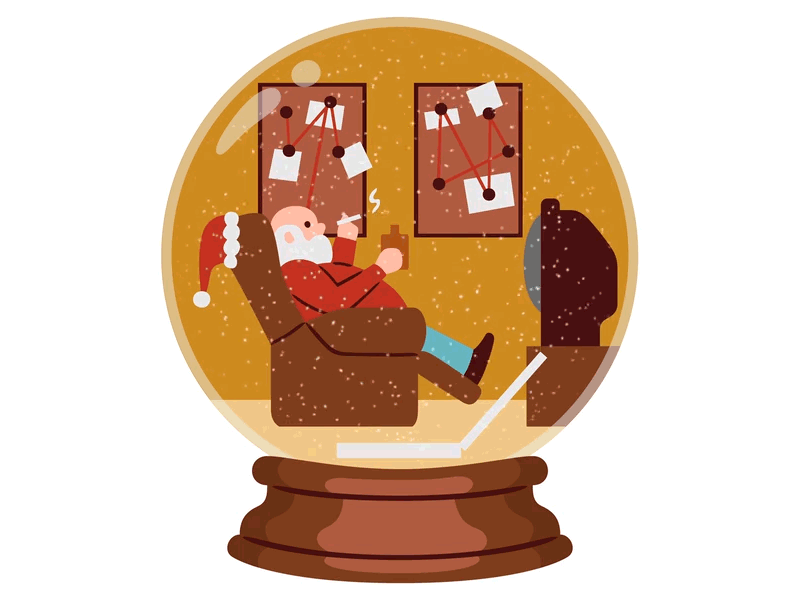 Honest Snow Globe 2 animated gif christmas funny or die holidays illustration snow snow globe vector