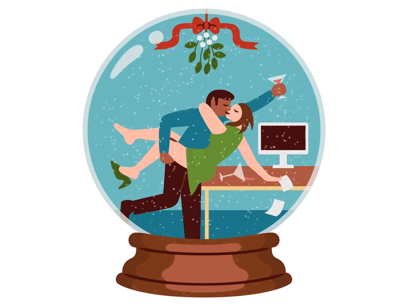 Honest Snow Globe 4 animated gif christmas funny or die holidays illustration snow snow globe vector