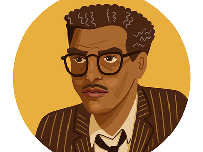 Bayard Rustin illustration portrait vector