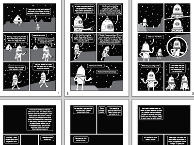 New Comic in Progress astronaut comic illustration space vector