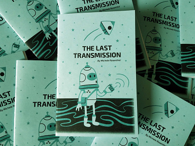 The Last Transmission astronaut comic illustration risograph space vector zine