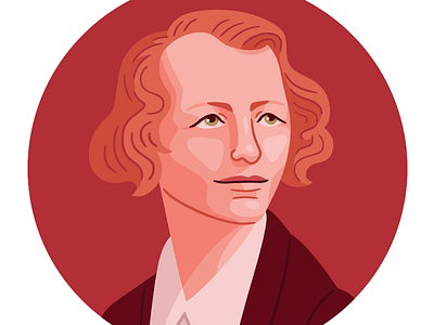 Edna St. Vincent Millay history illustration portrait queer vector