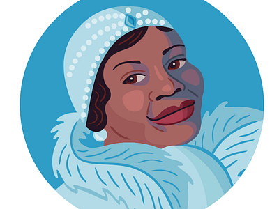 Bessie Smith history illustration portrait queer vector