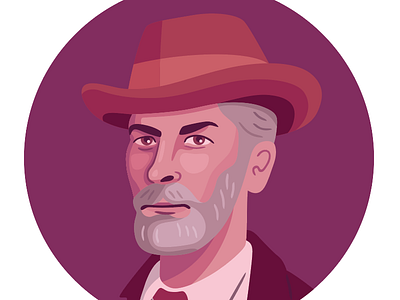 Edward Carpenter history illustration portrait queer vector