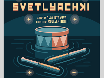 Svetlyachki drum illustration poster vector water