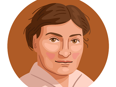 Willa Cather illustration lgbtq portrait queer vector