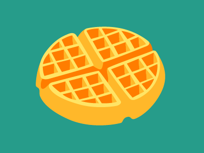 Waffle breakfast food illustration vector waffle