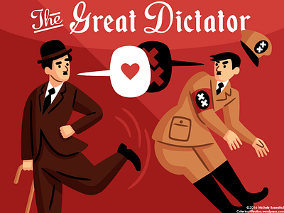 The Great Dictator charlie chaplin criterion film illustration vector