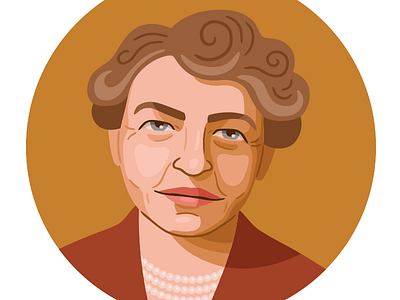 Eleanor Roosevelt illustration politics portrait vector