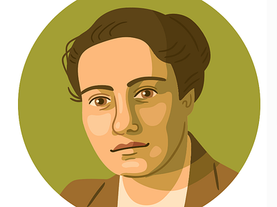 Frieda Belinfante illustration portrait vector