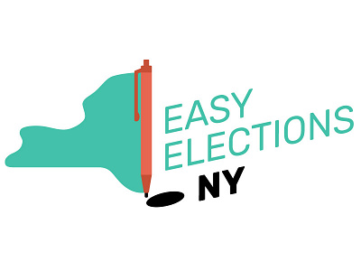 Easy Elections NY logo activism design elections illustration logo new york vector