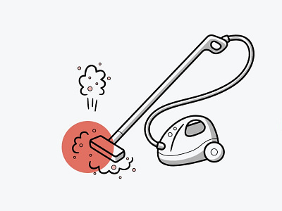 When not to DIY blog cleaning editorial illustration steamer vacuum vector