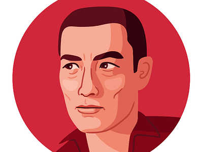 Yukio Mishima gay history illustration portrait queer vector