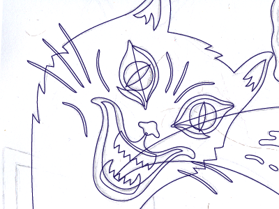 Evil Cat cat evil illustration progress scary sketch vector