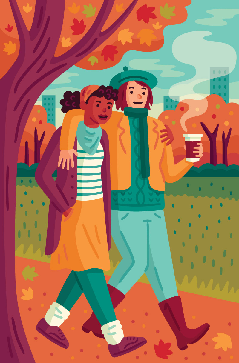 Autumn Stroll by Michele Rosenthal on Dribbble