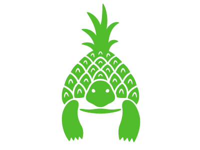 Tortoise design fruit logo pineapple tortoise turtle