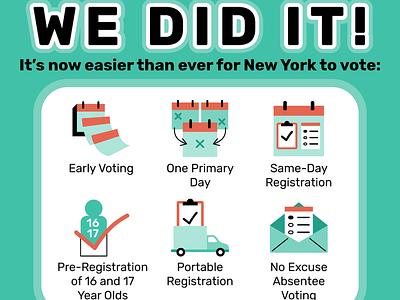 Let NY Vote design icon illustration political vector