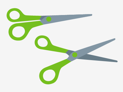 Scissors icon illustration scissors spot vector