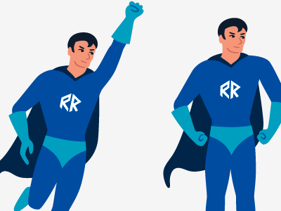 Superhero Options cape flying illustration superhero vector