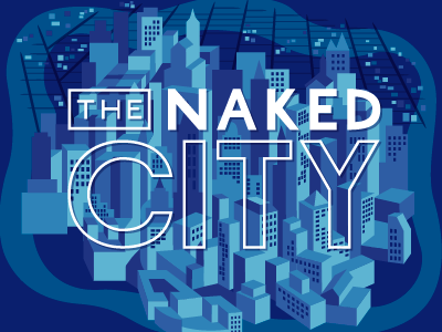 The Naked City buildings city film illustration new york city vector