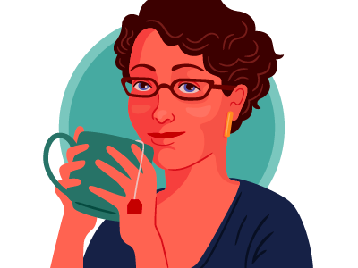 New Self Portrait illustration me portrait self portrait tea vector